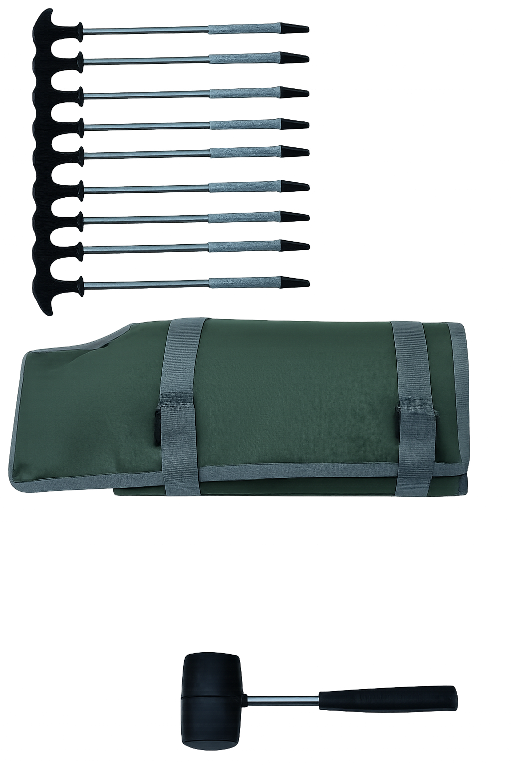 Complete Peg and Hammer Set - OEM Accessory Kit for Camping Gear Suppliers
