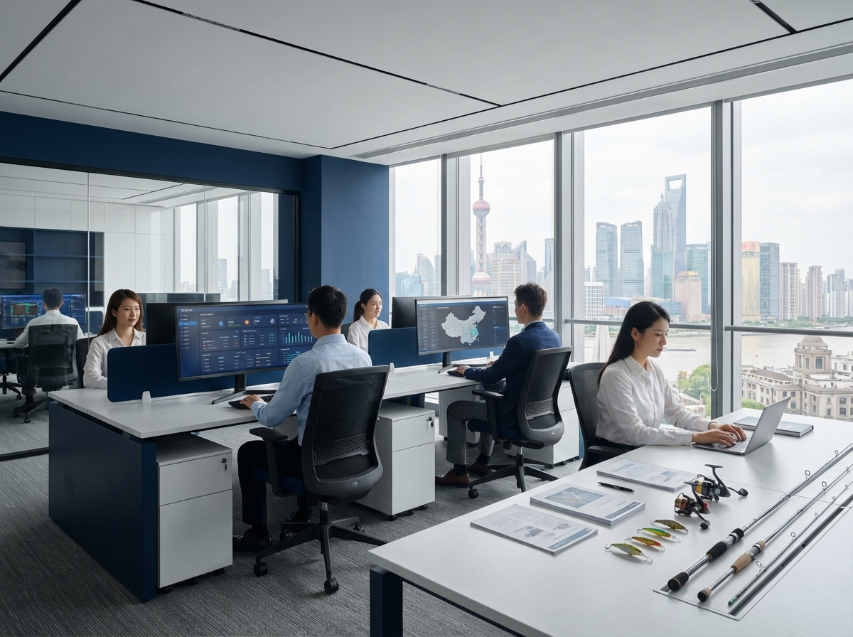 AnglinGear Shanghai headquarters team coordinating with factory partners